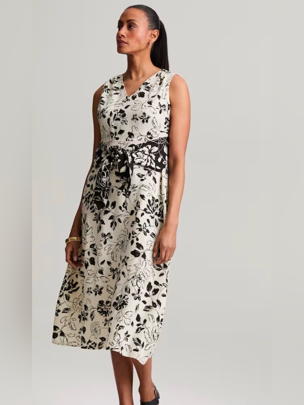 J.Jill Love Linen Wrap-Front Floral Midi Dress Size XL NWT